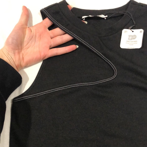 ZARA BLACK CUT OUT TANK TOP - Picture 4 of 6